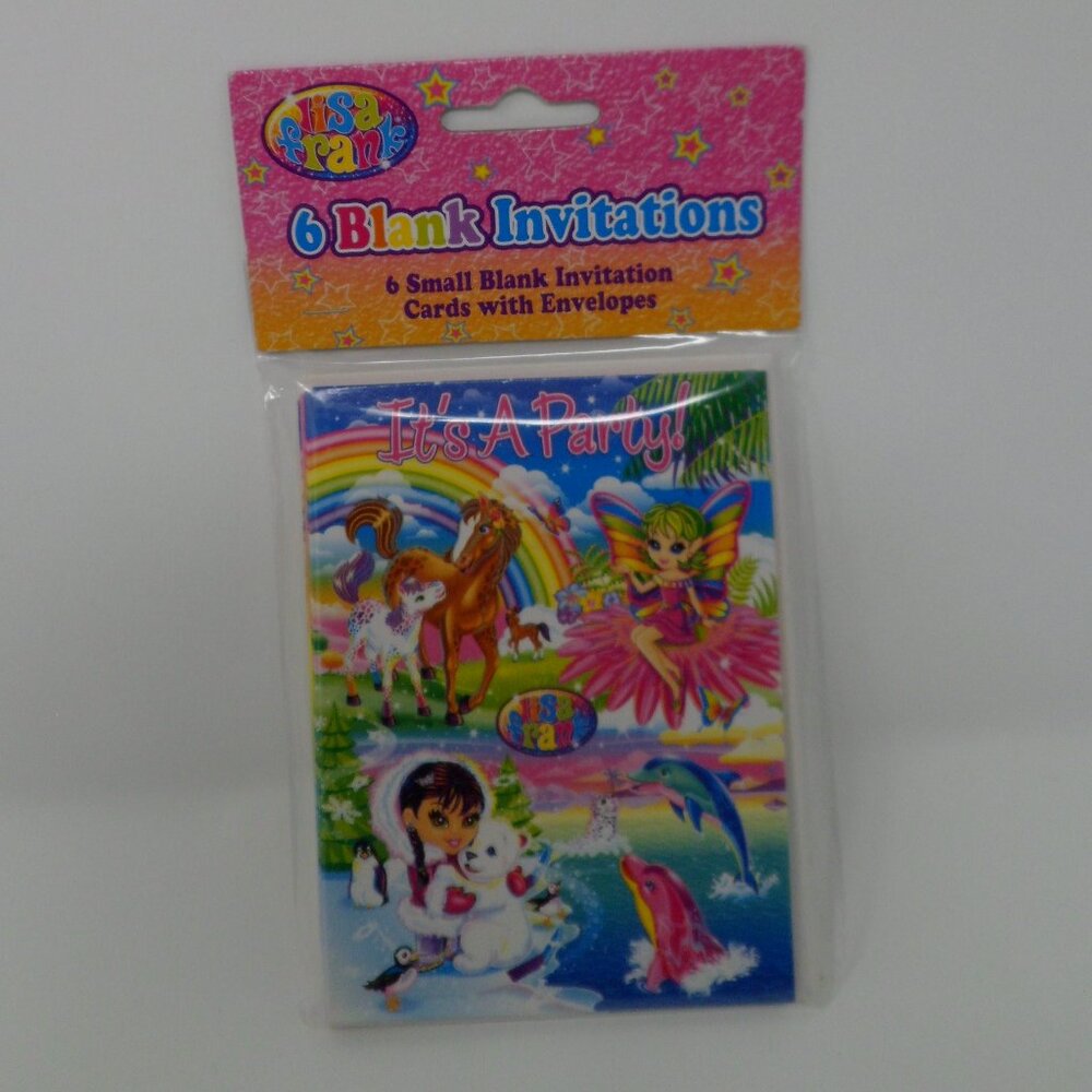 Lisa Frank Blank Invitations 6pk